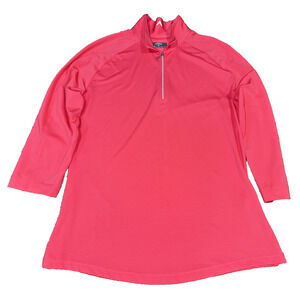 Callaway Opti Dri Pink Quarter Zip Golf Top Large Activewear